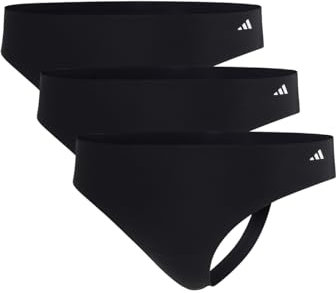 adidas Damen Thong (3PK) -Sport Active Light Flex-Packaged Panties G-String, 000 Black, S (3er Pack)