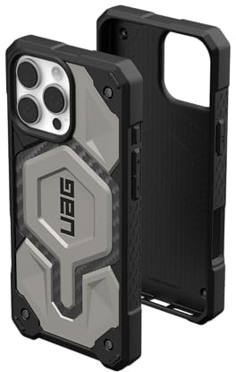 URBAN Armor Gear Monarch Pro Case kompatibel mit Apple iPhone 16 Pro Max Hülle (Wireless Charging/Magnetische Aufladung kompatibel, 5-Schichten Schutz) Titan