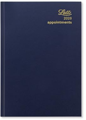 Letts of London Standard A5 day to a page 2026 diary - Blue 26-T11XBL