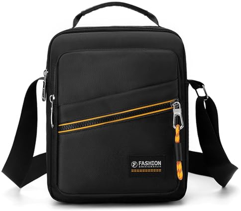 BAGZY Borsello Tracolla da Uomo Nylon Borsa Tracolla Casuale da Uomo Impermeabile Messenger Bags 9,7 Pollici IPAD Crossbody Bag Piccola Shoulder Bag Leggera Borsa a Mano per Trekking,Lavoro,Viaggio