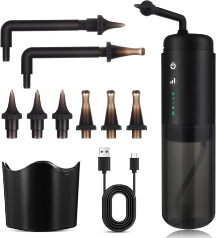 ELAYARD Pulitore Elettrico Orecchie Automatico con Spray e Serbatoio Capiente Kit Completo per Rimozione Cerume con Modalità di Pressione e Ugelli Sostituibili Portatile per Uso Domestico