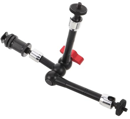 BESPORTBLE Braccio per Fotocamera Multi-Articolazione Regolabile Morsetto in Lega di Alluminio Supporto Portatile per Registrazione Video Dall’Alto Treppiede Compatto per Scrivania per