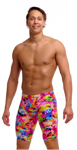 Funky Trunks Tag Her Jammer Costume da bagno da uomo, resistente al cloro e ad asciugatura rapida, multicolore, M