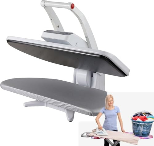 Prensa de vapor para planchado de alta potencia - 1800W con soporte, gran área de planchado, presión de 50 kg para un planchado eficiente