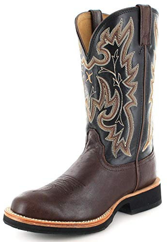 Twisted X Boots Botas de vaquero para mujer, 1782, Horseman Western equitación, color negro, Multicolor., 36 EU