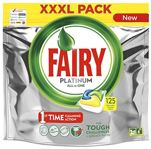 Platinum Spülmaschinentabs All-In-One - 125 Kapseln Zitrone/Lemon Geschirrspültabs