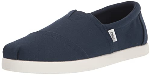 TOMS Men's Classic Alpargata Eco-Friendly Slip-On Shoes with Ortholite Comfort and Durable Style Navy