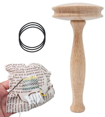 Strumento per rammendare in legno - Kit per riparare, aiutante per cucito a maglia, simpatico rammendo per funghi, accessorio artigianale con ago, strumento per cucitura artigianale | Attrezza