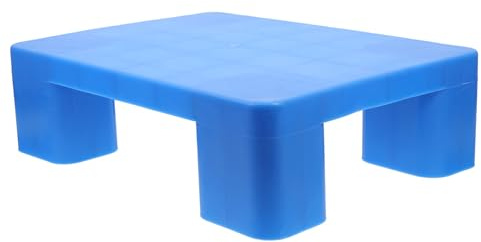 WOONEKY Palet de Plástico Resistente Ventilado para Suelo Fácil Instalación para Almacenes Garajes y Sótanos Uso Industrial y Supermercados Azul