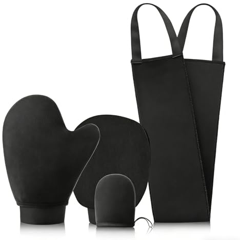 Set di guanti autoabbronzanti riutilizzabili, set di guanti autoabbronzanti, guanto finto abbronzante, applicatore per abbronzatura posteriore, applicatore per lozione per crema posteriore per crema