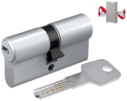 BASI | BM Schließzylinder | gleichschließend und frei kombinierbar | Viele Längen verfügbar | Wendeschlüssel | Profilzylinder für Haus und Wohnung | Doppelzylinder N+G A:45 mm B:55 mm