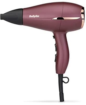 BaByliss Berry Crush 2200 Hair Dryer, Powerful blow-dry, Frizz-free drying, Ionic technology, Lightweight