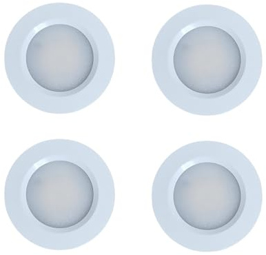 MARVIX White RV LED Interior Lights 12V 24V Spotlights – White Recessed Dimmable Downlights - 3000k Warm White Super Bright Lighting Fixture (Warm White(3000k),4 Pack)