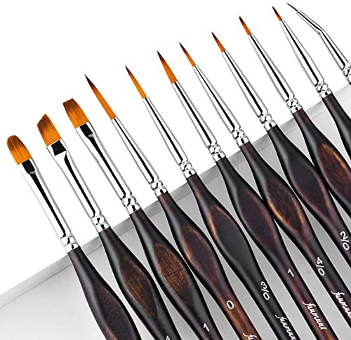 Detail Paint Brush Set-11PCS Fine Paint Brushes,Miniature Micro Paint Brushes for Miniature Figure,Model Painting,Fine Detailing,Art Painting