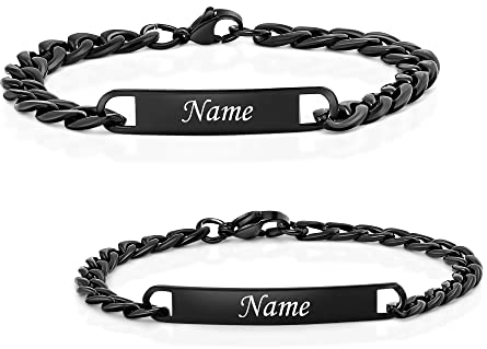 Partnerarmband mit Gravur – Personalisiertes Armband für Paare | Edelstahl | Geschenk für Sie & Ihn | Pärchenarmbänder individuell gestalten | Symbol für Liebe & Verbundenheit