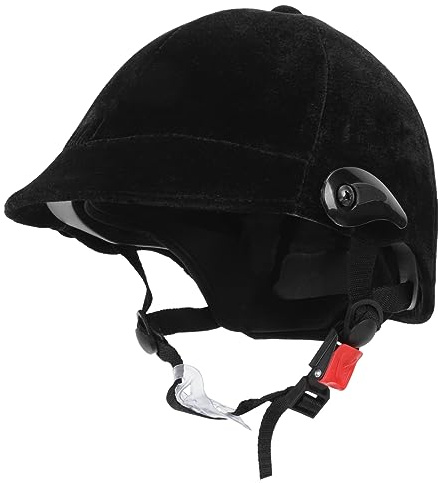 Kisangel Kids Horse Riding Hat with Breathable Polypropylene Shell and Full Ventilation, Featuring Adjustable Chin Strap and Padded Lining for Comfortable Wear during Horse Riding