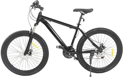 NIGORIY Bicicleta de montaña de 26 pulgadas, 21 velocidades, 21 velocidades, 150 kg de capacidad de carga, con horquilla amortiguadora en forma de U, cadena de posicionamiento de velocidad variable