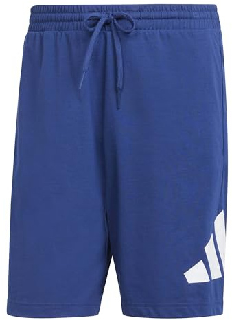 adidas Men's Essentials Big Logo Single Jersey Short Shorts, Dark Blue/White, XXL