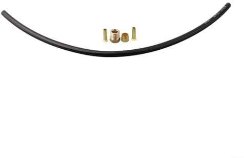 Tubo flessibile ad aria compressa con accessori in rame, in nylon nero, ad alta pressione, tubo flessibile per pompa ad aria, lunghezza 30 cm, diametro esterno 6 mm