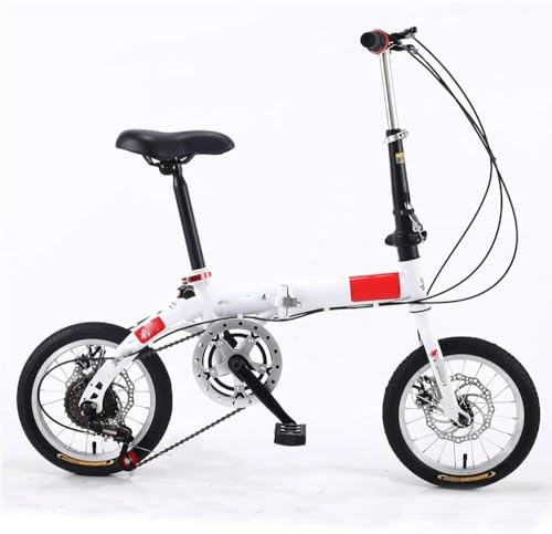 Bicicletta pieghevole Bicicletta portatile pieghevole a 5 velocità da 14 pollici per uomo donna bambino - Bici per pendolari urbani leggera in 4 colori - Bici compatta per studenti