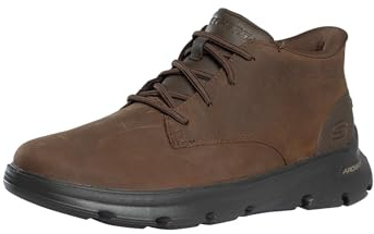 Skechers Hombre Arch Fit Garza Ridley Slip-In ENTRENADOR, Cocoa Leather / Synthetic, 47.5 EU