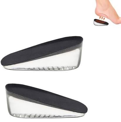 Lonwiner 1 par upphöjda skoinlägg, skor gör större hälkilar hälkuddar för skor hälkilar hälsenan, svart (3,5 cm)