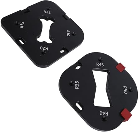 Cryfokt Gabarits de Coins Ronds pour le Travail du Bois, Conception 4 en 1, Plate-forme de Rayon en Alliage D'aluminium pour une Coupe sans Couture