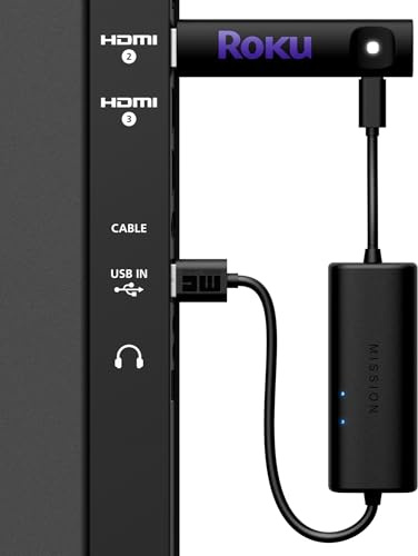 Mission USB-strömkabel för Roku streamingsticka (ström din Roku direkt från din TV)