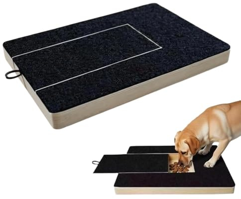 Tavola da grattare per artigli di cane - Raschietto per toelettatura in legno | Raschietto per cani con cassetto per prelibatezze integrato - per angolo casa cucciolo di razze medie e grandi