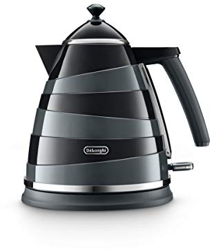 De'Longhi Avvolta KBA3001.BK Wasserkocher, Antikalkfilter, 1,7 Liter, 360° schwenkbarer Boden, Schwarz