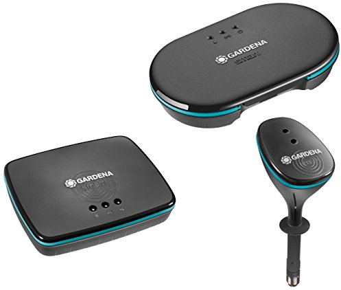 Gardena smart Irrigation Control Sensor Set: Bewässerungssteuerung für bis zu 6 Ventile (24 V), individuell programmierbare Bewässerungsdauer pro Ventil, inkl. Gateway und smart Sensor (19109-20)