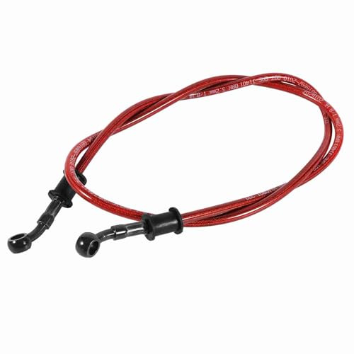 Keenso 50cm -120cm Moto In Acciaio Intrecciato Freno Frizione Olio Tubi Linea Tubo Colorato Moto Pit Dirt Bike Enduro Motocross Bici Strada (1200mm-rosso)