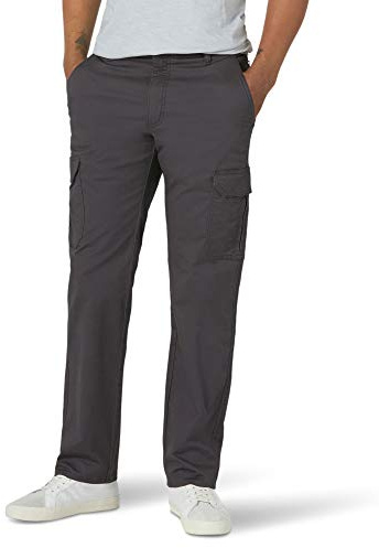 Lee Extreme Motion Pantalón Cargo de Sarga para Hombre, Carbón Vegetal, 36W x 30L