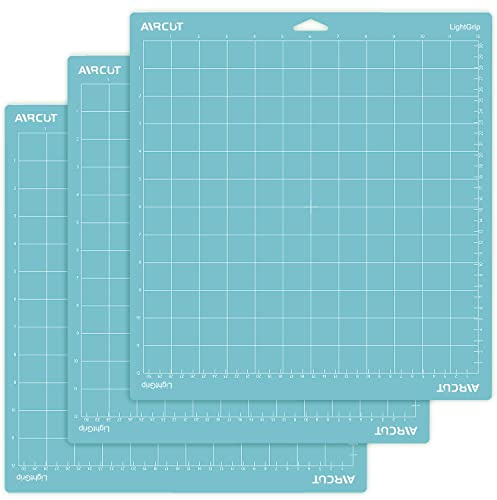 AIRCUT Alfombrilla de corte con agarre ligero para Cricut Maker/Explore Air 2/Air/One (30,5 x 30,5 cm, 3 unidades) adhesivo ligero accesorios de repuesto para Cricut