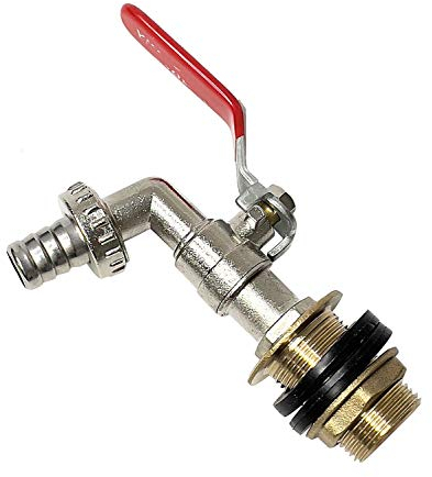 Raccord de réservoir + robinet de 16 mm - Raccord à douille 1/2 IG 3/4 AG (H02F01)