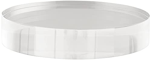 360 Lighting 8 Wide x 1 1/2 High Round Modern Pedestal Lamp Riser Clear Acrylic Single Shade Living Room Bedroom Bedside Nightstand House Office Home Reading Kitchen Entryway Console Family