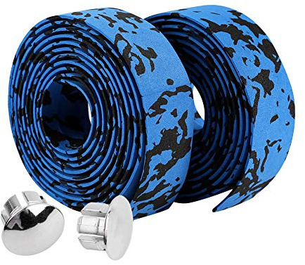 Joyzan Cinta de Manillar Bicicleta Tapone, Agarre Superior Espuma Goma Carretera Banda Percha Adhesivo Antideslizante Adhesiva Tapón Final Pieza Montaña Ligera Cómoda Ciclismo Absorción Impacto