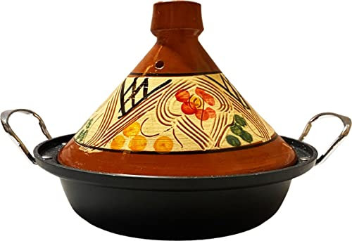 Tajine ceramica e alluminio pressofuso induzione| Maniglie| Adatto per 4-8 persone - Tutte le fonti di calore| Ø 30cm