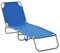 Outsunny Sonnenliege klappbar Gartenliege, Liegestuhl mit 5-Fach verstellbare Rückenlehne, wetterfeste Campingliege, Gartenstuhl bis 120 kg belastbar, für Garten Urlaub Outdoor Strand Pool, Blau