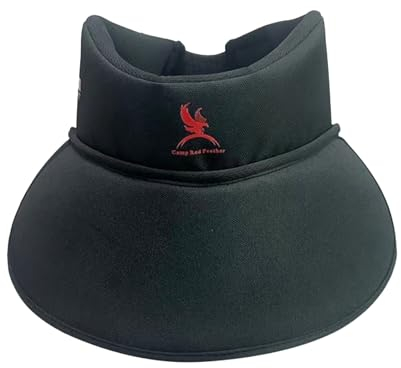 Erice Hockey Nackenschutz, Verstellbarer Eishockey Nackenschutz Schlüsselbeinschutz, Hockey Shirt mit Nackenschutz, Atmungsaktive Sport Halsmanschette mit ergonomischem Brustschutz für Sportler