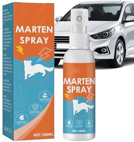Qunkun Marderabwehr, Marderspray für Auto, Dachboden & Haus 100 ml, Sofort- & Langzeitschutz zur effektiven Marder Abwehr, von Mardern als wirksame Alternative zur Marderfalle