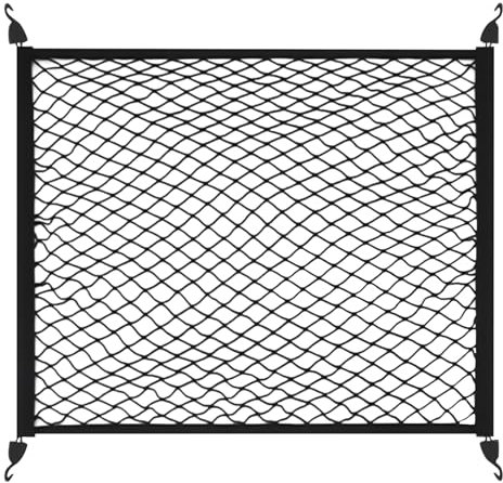 Filet de coffre en maille pour véhicule pliable pour berline, camping-car, remorque, camping, trajets quotidiens, organisateur de voyage, compartiment arrière, accessoire 100 x 60 cm