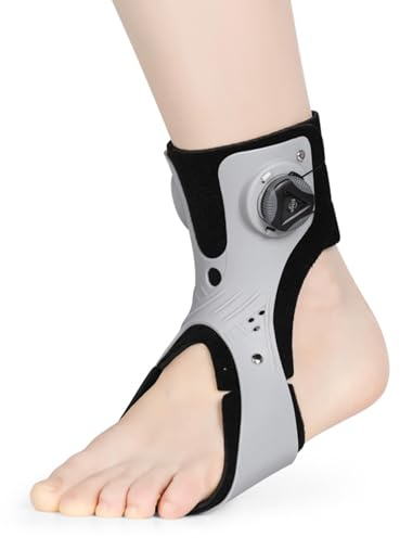 RJYYYDS Drop Foot Support Brace, Foot Support Orthopedic Shoes, Adjustable Straps Foot Drop Foot Nerve Injury Rehabilitation Training for Hemiplegia Stroke Shoes Walking,Left-M