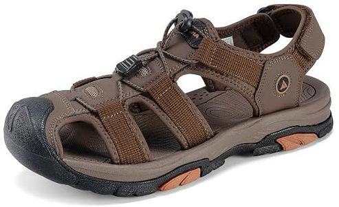 Mishansha Sandalias de Trekking para Hombre Ligero Marrón 46EU