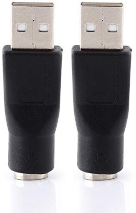 Liukouu USB till PS/2-adapter, USB till PS/2, USB till PS/2-omvandlare för PC dator tangentbordsmus