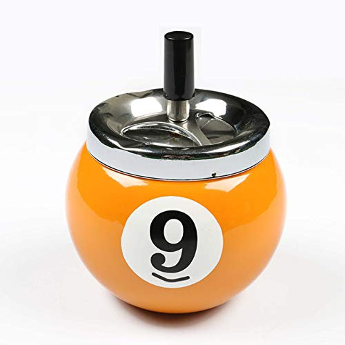 KANGLE-DERI Posacenere con Coperchio Posacenere da Tavolo in Acciaio Inossidabile Posacenere Decorativo da Biliardo Porta Cenere Ornamento da Tavolo per Ufficio Domestico