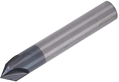 Fresa de Extremo de Chaflán, 3 Flautas, Broca de Corte de Acero de Tungsteno de 90 °, Herramienta de Tallado de Pulido CNC para Cobre de Aluminio, Molinos de Chaflán (D8*90°*60L)