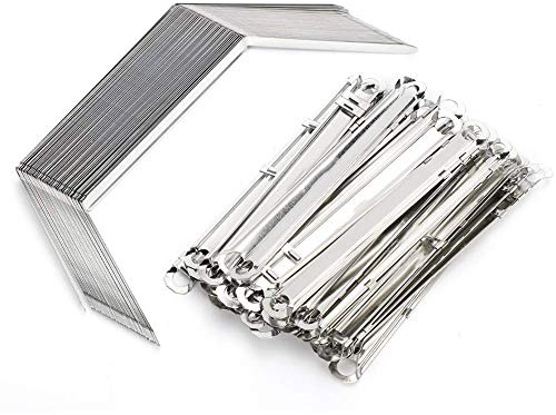 Resistente Clip per Raccoglitore in Ferro a 2 Fori, Elementi di Fissaggio per File da 50 Pezzi per Carta A4 da 350 Fogli, con Passo del Foro di 80 Mm, Leggero e Resistente
