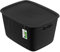 Aufbewahrungsbox 17l mit deckel - 39,5 x 29,5 x 22 cm - Aufbewahrungskorb Behälter aus Kunststoff BPA Free Körbe zur Aufbewahrung Aufbewahrungsbox Luftzirkulationssystem Stapelbox Kiste, Schwarz