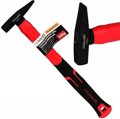 SCHMITH Schlosserhammer mit Fiberglassgriff Robuster Ausgewogener und Ergonomischer Hammer für Präzisionsarbeiten (100, Gramm)